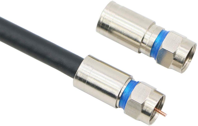PASOW Compression RG6 F Connector Coax Coaxial Adapter Plug for Satellite & Cable TV (5 Pack) - Image 3